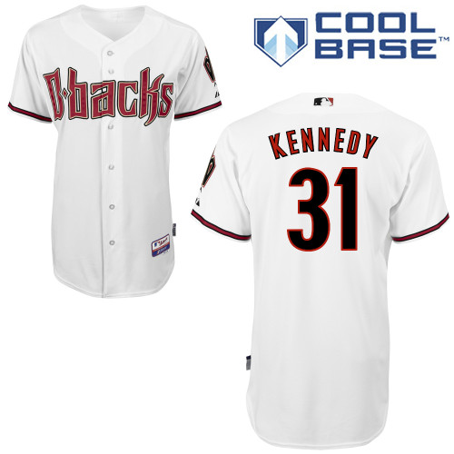 Ian Kennedy #31 MLB Jersey-Arizona Diamondbacks Men's Authentic Home White Cool Base Baseball Jersey